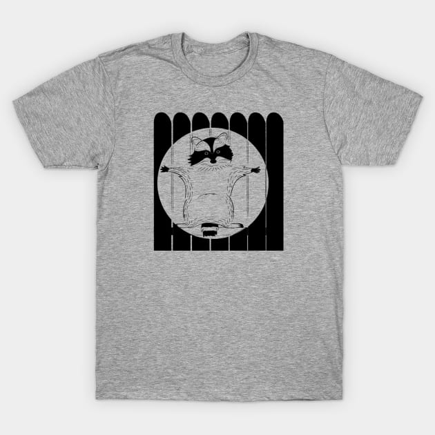 Freeze, Raccoon! T-Shirt by sadsquatch